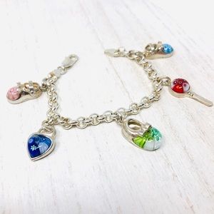 Alan K Millefiori Murano charm bracelet, rare
